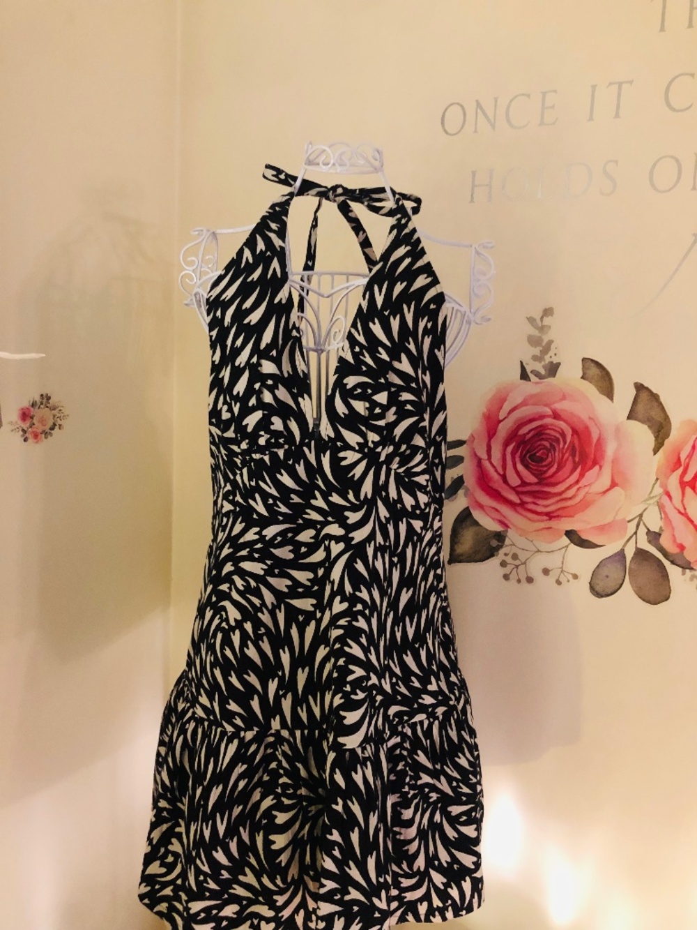 Free People Halter Cecil Short Dress in Bohemian Heart SZ LG